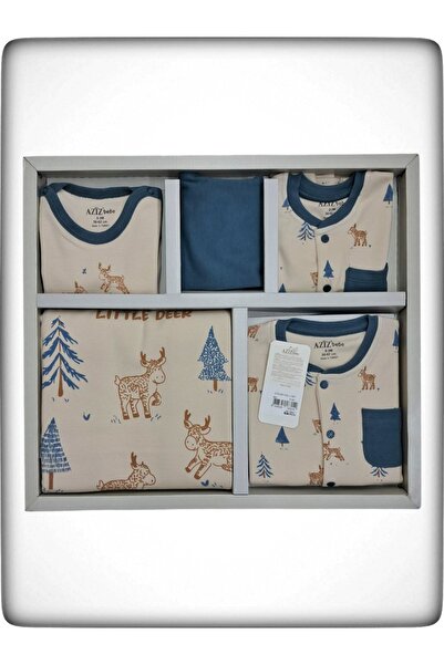 Aziz Bebe Anti-Allergic 100% Cotton Deer Patterned 10 Pack Hospital Release