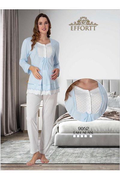 EM&FA TEKSTİL Effort Maternity Maternity Pajamas Set