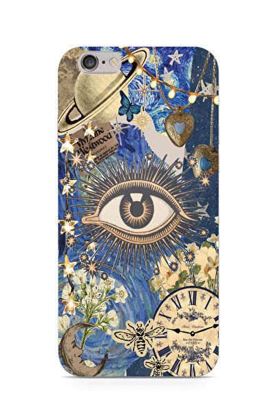 moonset Iphone 6 / 6S Uyumlu Göz Tasarımlı Baskılı Şeffaf Telefon Kılıfı