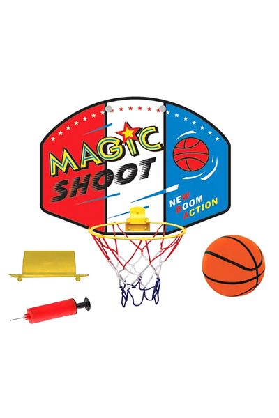 zola Mini basketball hoop, Zola®, with panel, ball and pump, multicolor