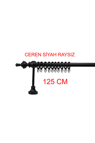 di'mora by ağbaht züc. Siyah Ceren Demonte Başlıklı Ahşap Rustik Perde Askısı...