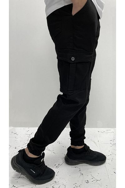 CLASSİCS MEN Ανδρικό παντελόνι Cargo με ελαστικό πόδι Big Rodoc Slim Fit