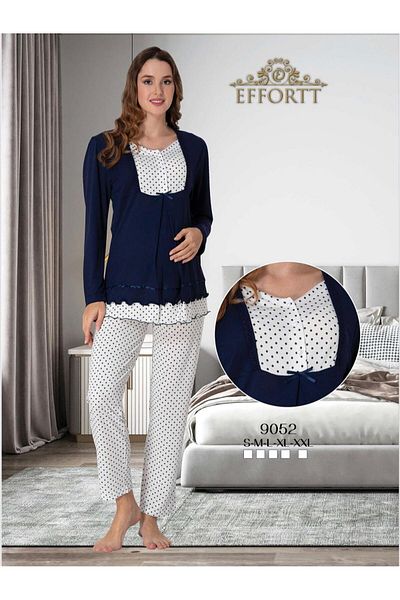 EM&FA TEKSTİL Effort Maternity Maternity Pajamas Set