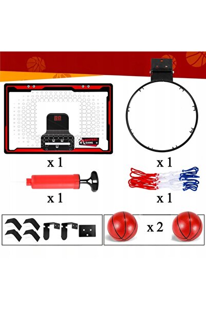 zola Στεφάνη μπάσκετ, Zola 40 x 25 cm, βάση πόρτας, ένδειξη σκορ, ήχοι, 2 μπάλες, αντλία, αξεσουάρ