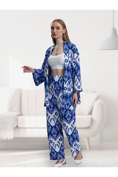 cc collection Women's Patterned Kimono Set Stylish Design
