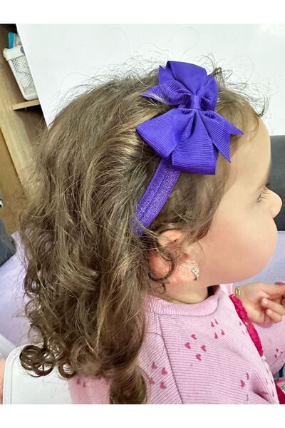Darya Dd135 Purple Bow Baby & Kids Hair Band