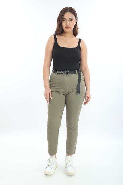 RBKS Plus Size Cotton High Waist Pants