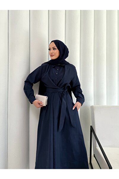 Melike Tatar Φόρεμα με δέσιμο ποπλίνα 68-6163