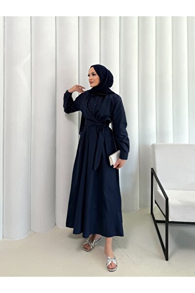 Melike Tatar Φόρεμα με δέσιμο ποπλίνα 68-6163