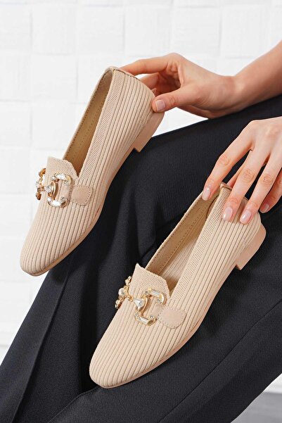 Moda Pie حذاء راقصة الباليه للسيدات من Delna مرصع بالأحجار