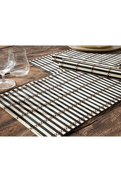 English Home Naravno Bamboo 4 τεμαχίων American Service 45x30 cm Μπεζ