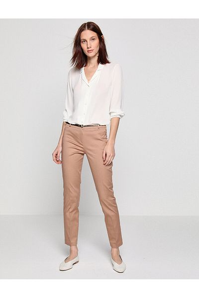 Koton Pantaloni maro de damă 8YAK43001GW