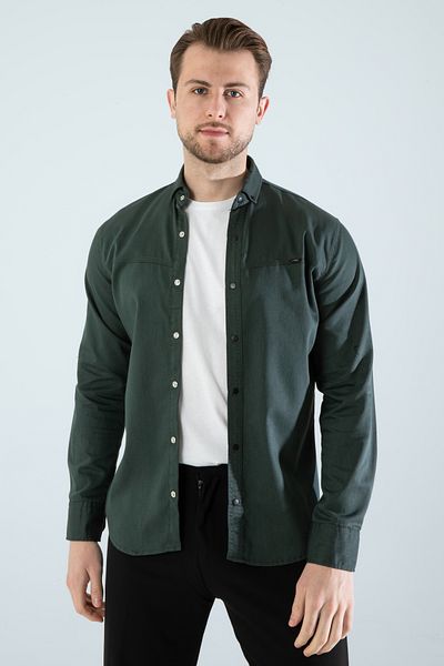 YXC Trend Maker Ανδρικό τζιν πουκάμισο Nefti Slim Fit Slim Fit χωρίς τσέπη