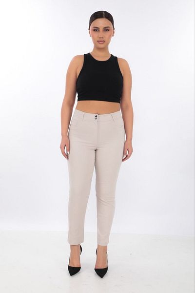 RBKS Plus Size High Waist Cotton Pants