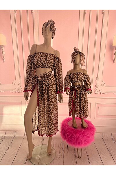 NA ADDESIGN Mother Daughter Leopard Set, Mother Daughter Pareo Set (Must Be Added Separately to the Cart, Prices Are Separate)