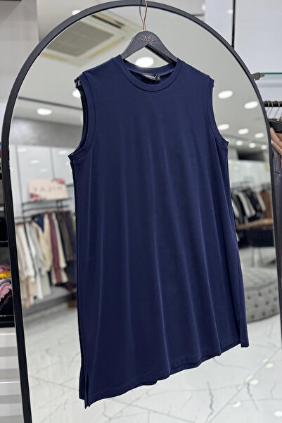 Ceremony Sleeveless Bamboo Inner Tunic S-5127S Navy Blue