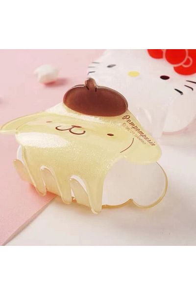 Choice pompom purin Lovely Sanrio Hello Kitty Hair Clip Y2K Anime Cinnamoroll Kuromi Hair Clip Cartoon Girl