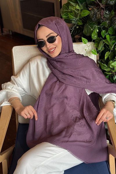 ipekevi Silk Shawl 04372 Fig Purple