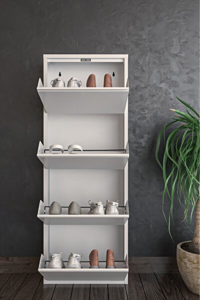 İdeal home İdeal home 4 lı beyaz ayakkabılık