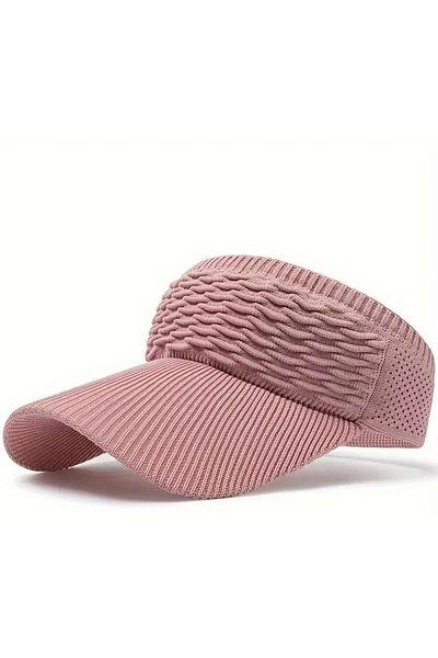 LAGRANZE Summer Knitted Textured Women's Visor Hat - Sports Style Cap Hat