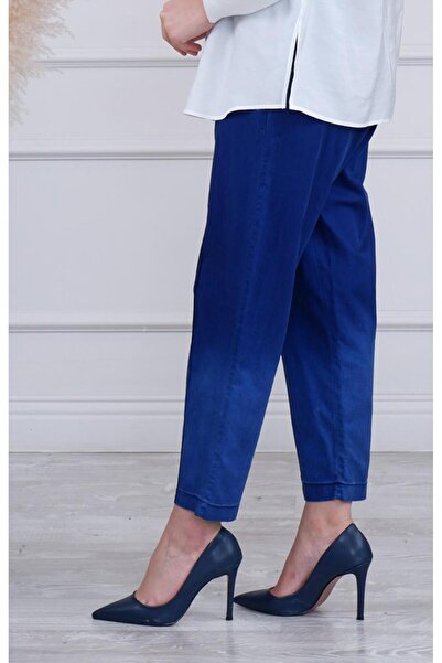 MissWhence Paça Detaylı Kadın Pantolon Indigo