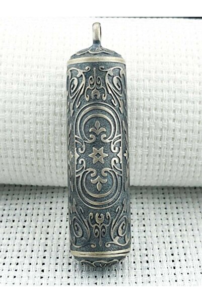 Moda Gümüş 925 Ayar Gümüş Silindir Cevşen Muska Kabı