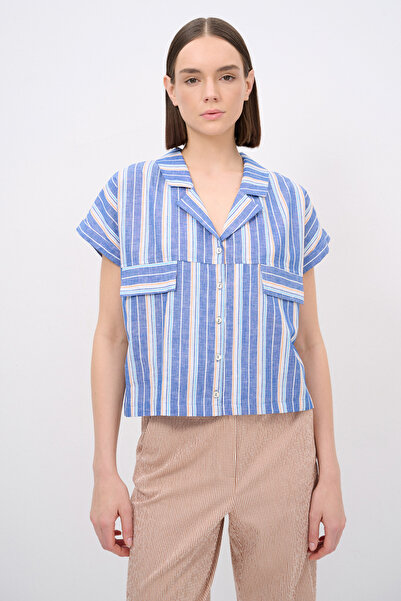 Love My Body Denim Görünümlü Gömlek