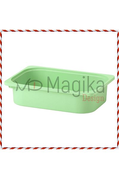 Magika Design Trofast Toy Storage Box, Light Green, 42X30X10 cm