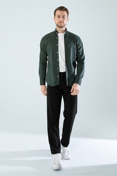 YXC Trend Maker Ανδρικό τζιν πουκάμισο Nefti Slim Fit Slim Fit χωρίς τσέπη
