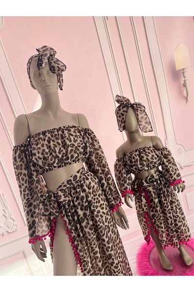 NA ADDESIGN Mother Daughter Leopard Σετ, Mother Daughter Pareo Σετ (ΠΡΕΠΕΙ ΝΑ ΠΡΟΣΘΗΚΕΙ ΞΕΧΩΡΙΣΤΑ ΣΤΟ ΚΑΛΑΘΙ ΚΑΙ ΤΙΜΕΣ ΞΕΧΩΡΙΣΤΑ)