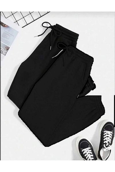 Eşofmania Unisex Μαύρο Σετ Φούτερ με διπλό πόδι ελαστικό