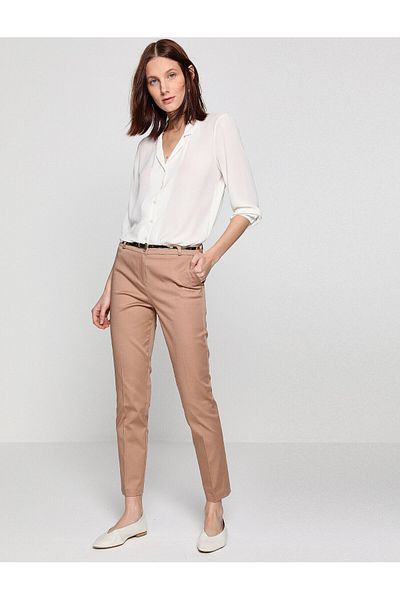 Koton Pantaloni maro de damă 8YAK43001GW