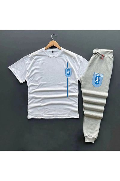 Pisa Art Universitatea Craiova T-Shirt + Sweatpants 2-Piece Combination Set