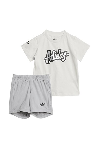 adidas JD1042-B Set de tricou adidas pentru bebeluși tricou alb