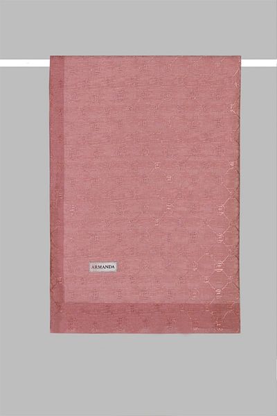 ARMANDA Chain Monogram Patterned Shawl 3042-Dried Rose