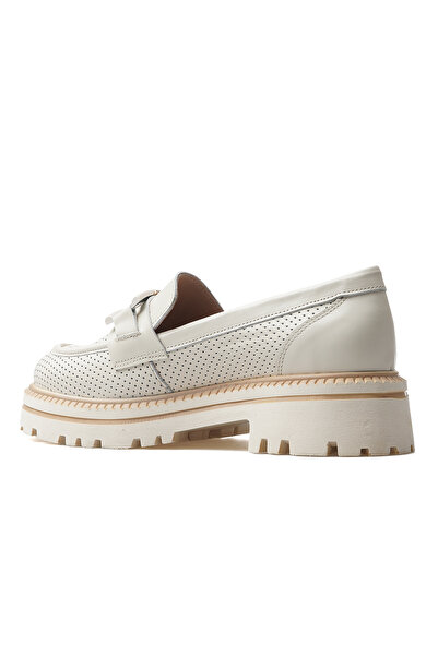 Venüs Women's Genuine Leather Buckle Detailed Casual Shoes 25Y 2411530 Y Z Beige