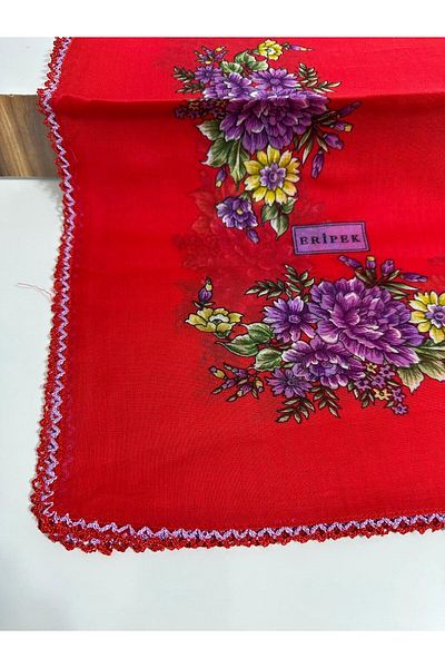 Eripek Embroidered Cotton Cheesecloth- 05092 95 X 95 Red 21