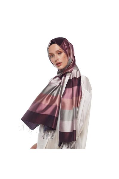 ipekevi Şal de mătase cu model bloc 04030-Model 09