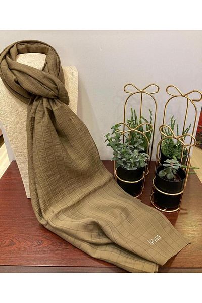 Invee None Shawl 1445-Dark Beige
