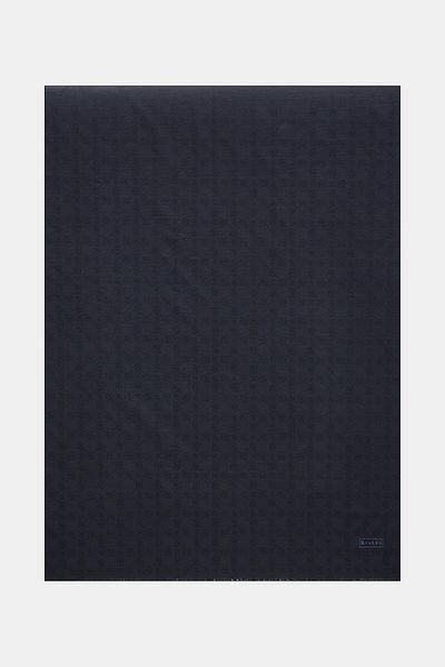 Vakko Şal din bumbac, mătase, monogramă 40752-albastru închis