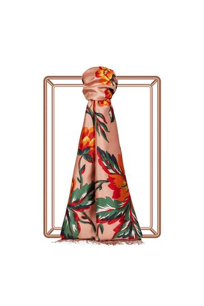 ipekevi Şal de mătase cu model Regina nopţii 05218-18