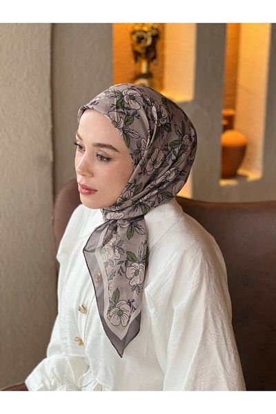 Modakaşmir Petunia Pattern Cotton Scarf
