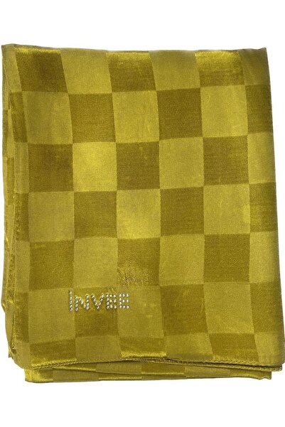 Invee Şahane (Dama) Şal 1230-Yağ Yeşili