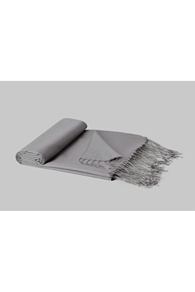 ARMANDA Çift Taraflı Düz Renk İpek Şal 3011-Koyu Gri