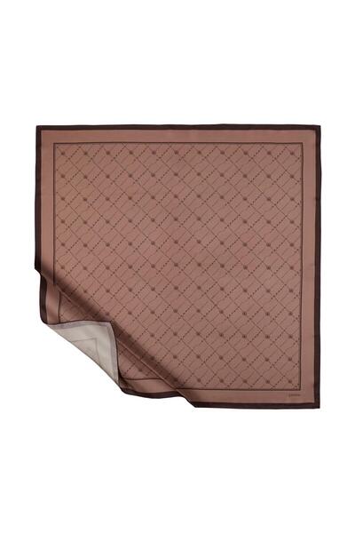 ipekevi İpek Monogram Tivil Eşarp 1141-Puslu Leylak