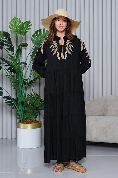 My Blog Μαύρο Μίνι Φόρεμα με Παγιέτες Κεντημένο Plus Size - 2065 - 2