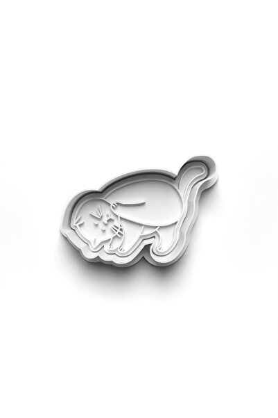 Adana Pasta Malzemeleri قطاعة وطوابع قالب بسكويت اليوغا والقطط 3D-0201_2