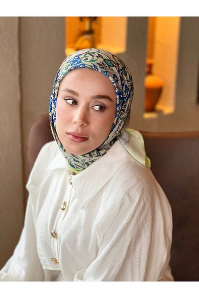 Modakaşmir Ivy Pattern Cotton Scarf