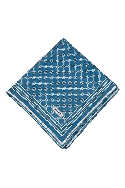 Vakko Μονόγραμμα Tivil Μεταξωτό Φουλάρι 30008898-indigo