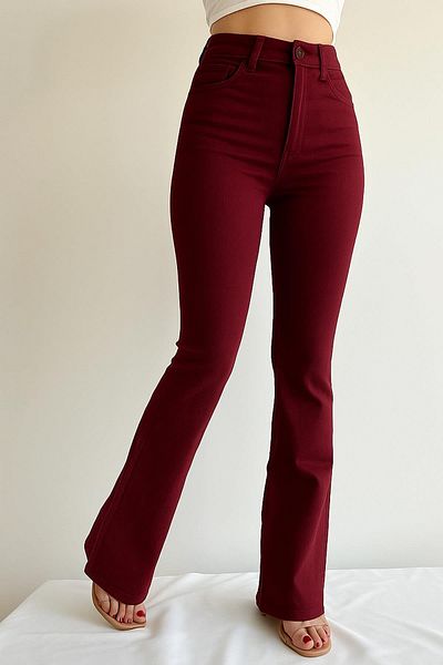 İstangül Butik Plus Size Full Lycra Flare Leg Jean